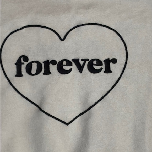 H&M women’s pullover White Friends forever heart Sweater - Picture 2 of 6